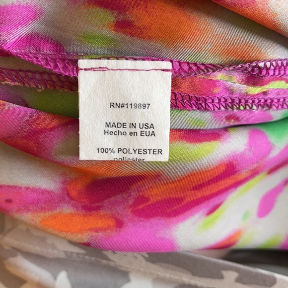 Collective Concepts Spring/Summer Abstract Floral faux wrap dress. Flirty & Sexy - Picture 9 of 9